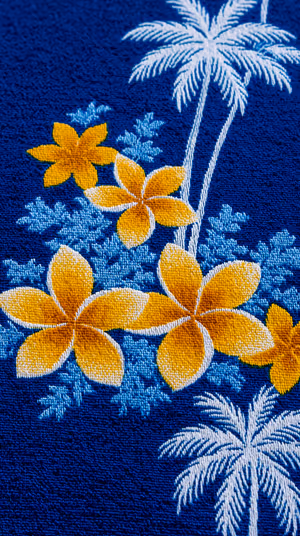 Golden Plumeria Textile