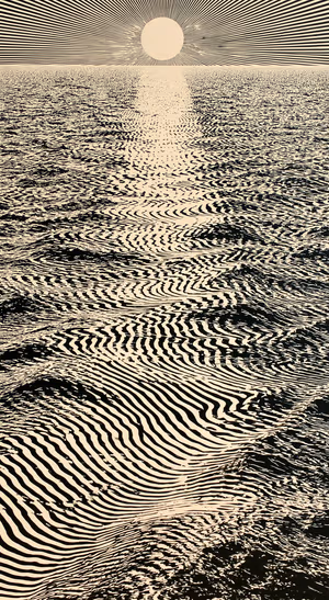 Retro Ocean Wave Study