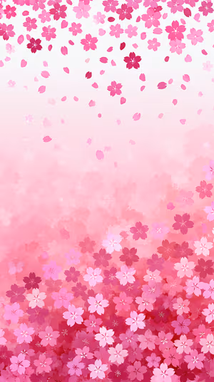 Watercolor sakura petals centered on soft pink gradient background in delicate watercolor aesthetic, ultra HD image.