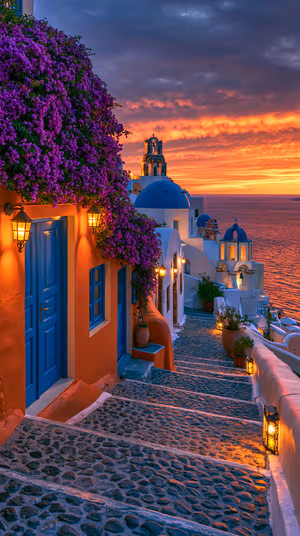 Santorini Sunset Steps