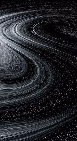 Monochrome Saturn Rings — iPhone lock screen wallpaper