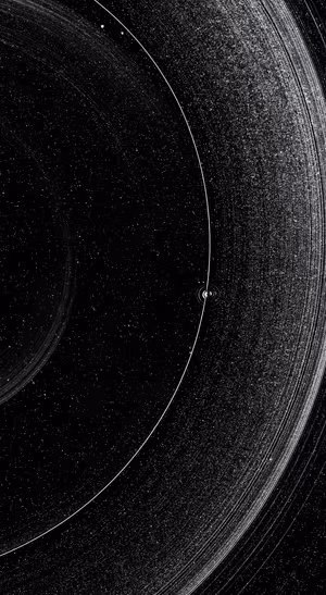 Minimalist Saturn Rings — iPhone lock screen wallpaper