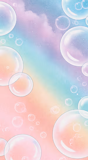 Iridescent Pastel Bubbles