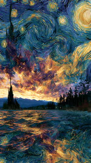 Starry Lake Swirl