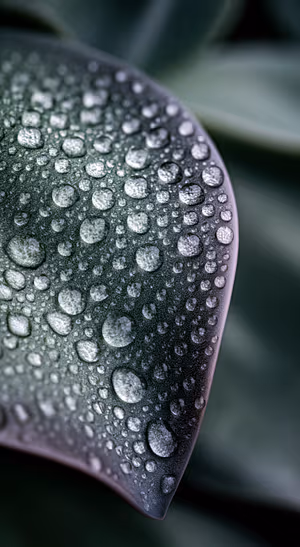 Succulent Dew Macro — iPhone lock screen wallpaper