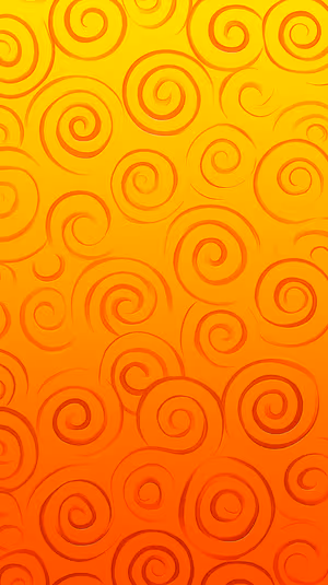 Embossed minimalist spiral centered on a warm orange to yellow gradient background, ultra HD 8K phone background