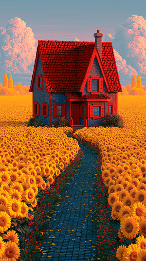 Sunflower Cottage Path