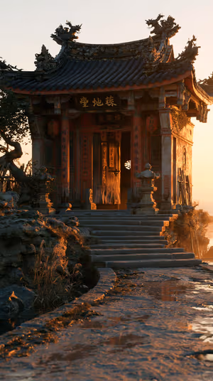 Sunset Temple Shrine