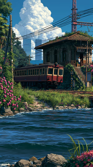 Shoreline Train Reverie