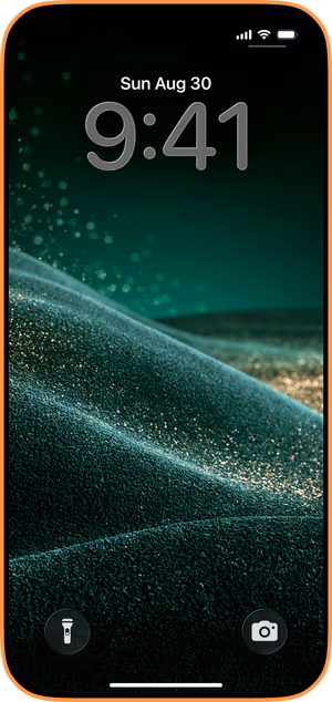 Wallpaper preview on iPhone 17 Pro Max running iOS 26 - Emerald Glitter Dune Texture