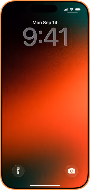 Wallpaper preview on iPhone 17 Pro Max running iOS 26 - Ember Teal Gradient Texture