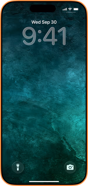 Wallpaper preview on iPhone 17 Pro Max running iOS 26 - Deep Teal Texture