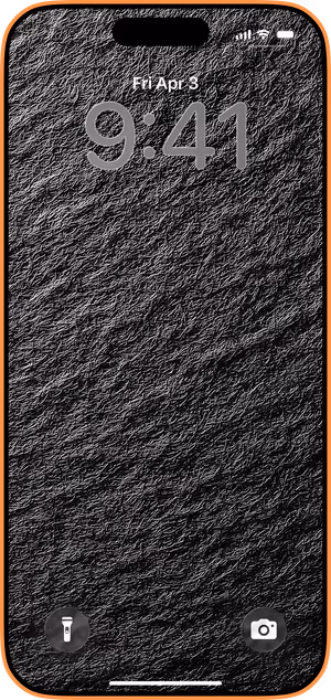 Wallpaper preview on iPhone 17 Pro Max running iOS 26 - Midnight Emboss Texture