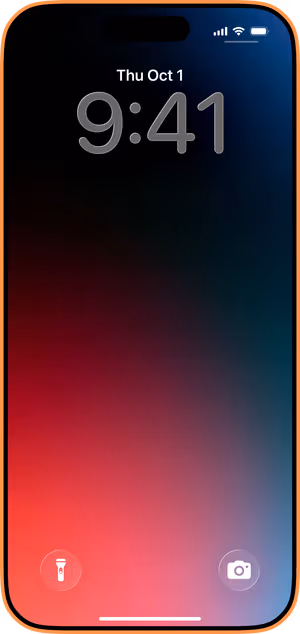 Wallpaper preview on iPhone 17 Pro Max running iOS 26 - Midnight Red Gradient