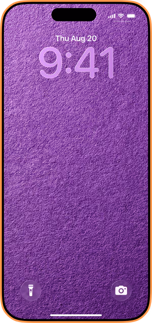 Wallpaper preview on iPhone 17 Pro Max running iOS 26 - Purple Textured Surface