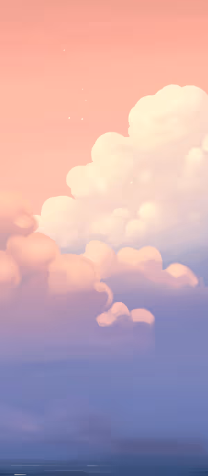 Pastel dreamy clouds on a pink and purple sunset gradient ultra HD 8K sky background for iPhone