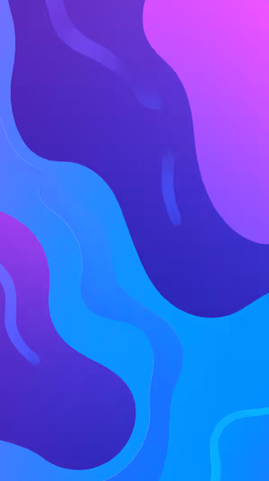 Abstract fluid waves centered on a blue purple gradient background in a smooth, vibrant aesthetic ultra HD