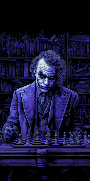 Joker Chess Showdown - Download HD iPhone Lock Screen Wallpaper