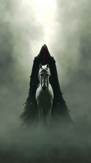 Dark Rider Shadows - Premium iPhone Lock Screen Wallpaper