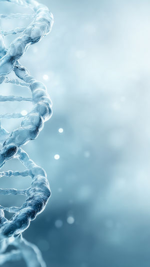 DNA Strand Blue Wallpaper