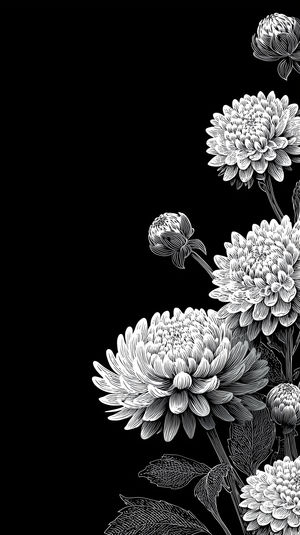 Black Floral Wallpaper