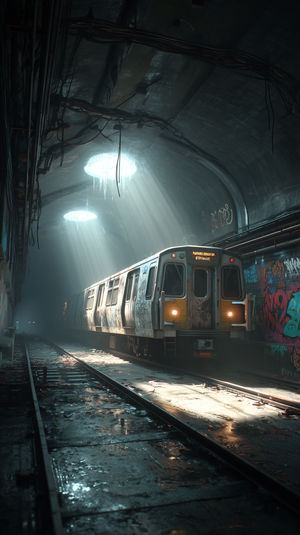 Subway Tunnel Sunlit Atmosphere