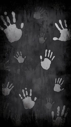 Handprint Dark Wallpaper