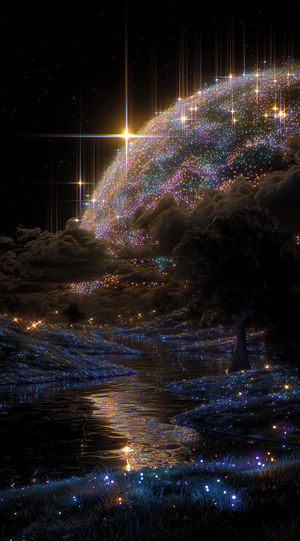 4K Starry Galaxy Landscape