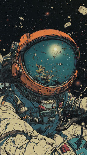 Astronaut In Deep Space