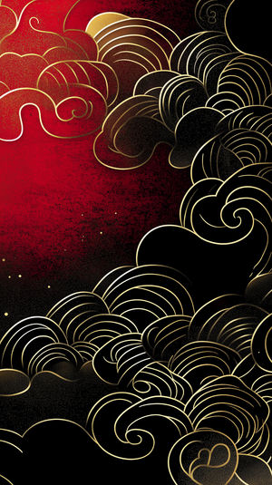 Abstract Gold Clouds