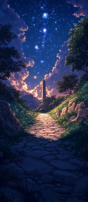 Starry Night Obelisk Path