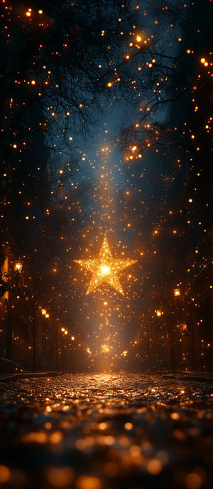 Magical Starry Night - Premium iPhone Lock Screen Wallpaper