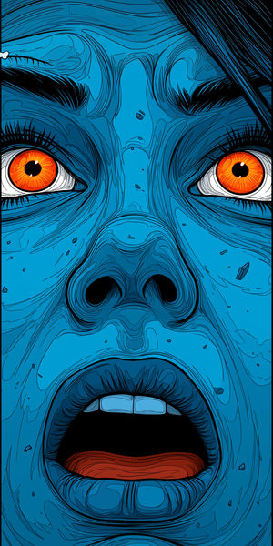 Blue Scream Digital Portrait