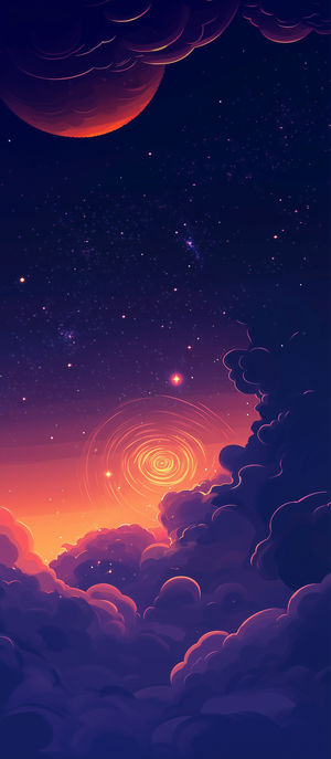 Galactic Dreamscape Wallpaper - Premium iPhone Lock Screen Wallpaper