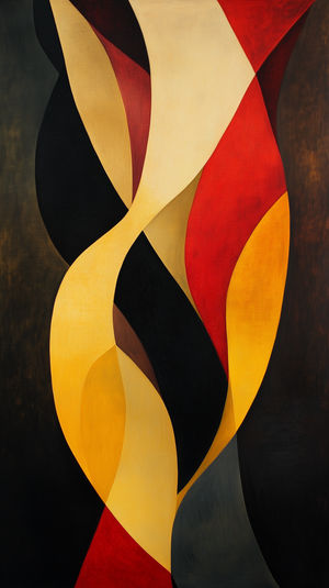 Abstract Art Curved Waves