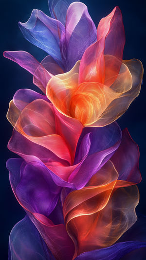 Abstract Colorful Ribbon Waves