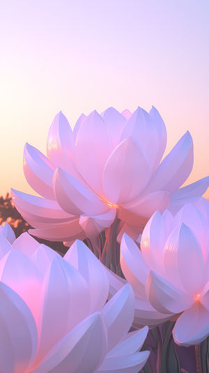 Lotus Flower Sunrise Glow