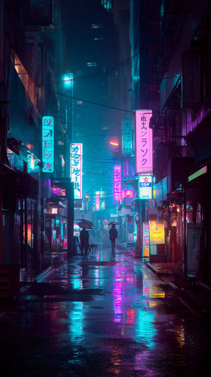 Cyberpunk Neon Alley
