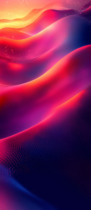 Abstract Neon Wave Landscape