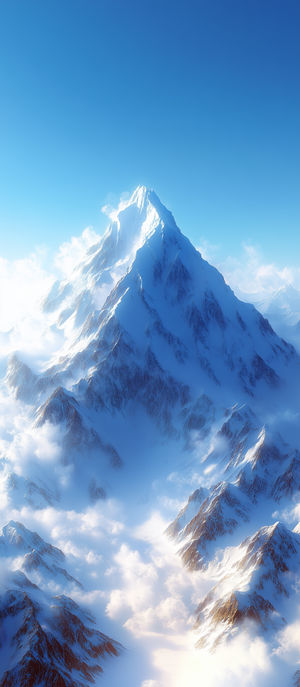 Snowy Mountain Peak Panorama