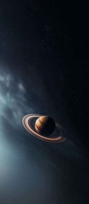 Stunning Saturn in Space - Premium iPhone Lock Screen Wallpaper