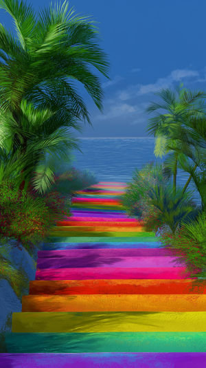 Rainbow Tropical Staircase