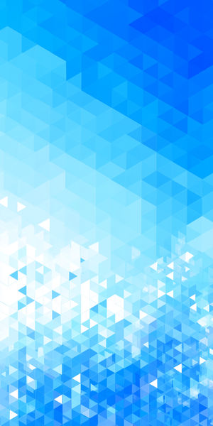 Abstract diagonal triangle mosaic in shades of blue - geometric gradient for a clean, modern phone wallpaper background.