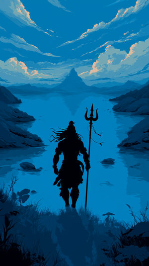 4K Trident Silhouette Wallpaper