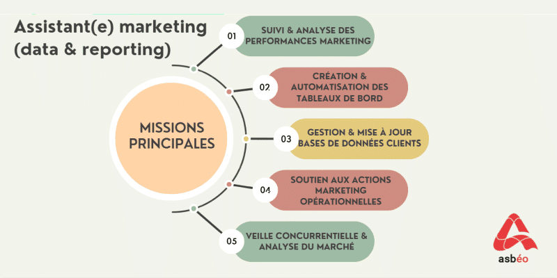 Missions du métier d'assistant(e) marketing (data & reporting)