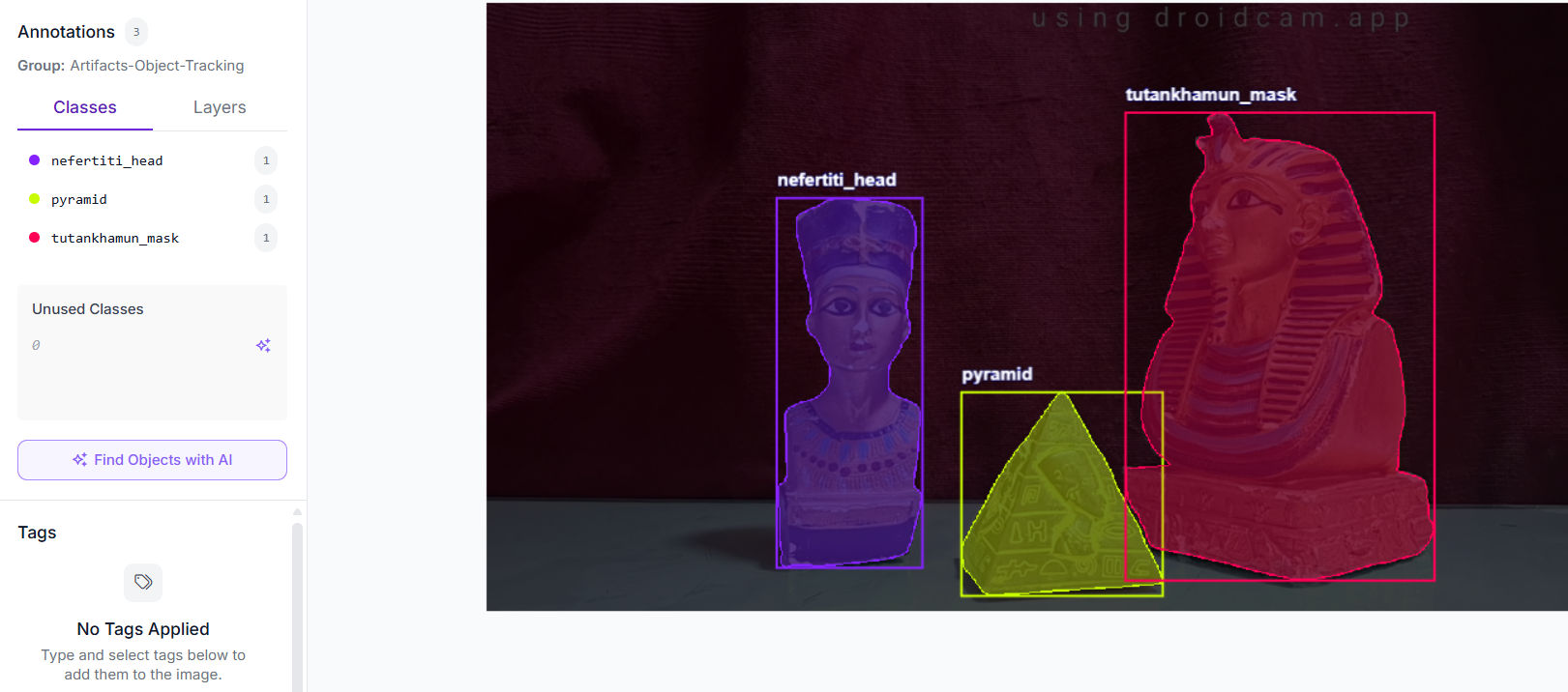 Object Detection for Artifacts feature 3 screenshot - AI/ML/Computer Vision project