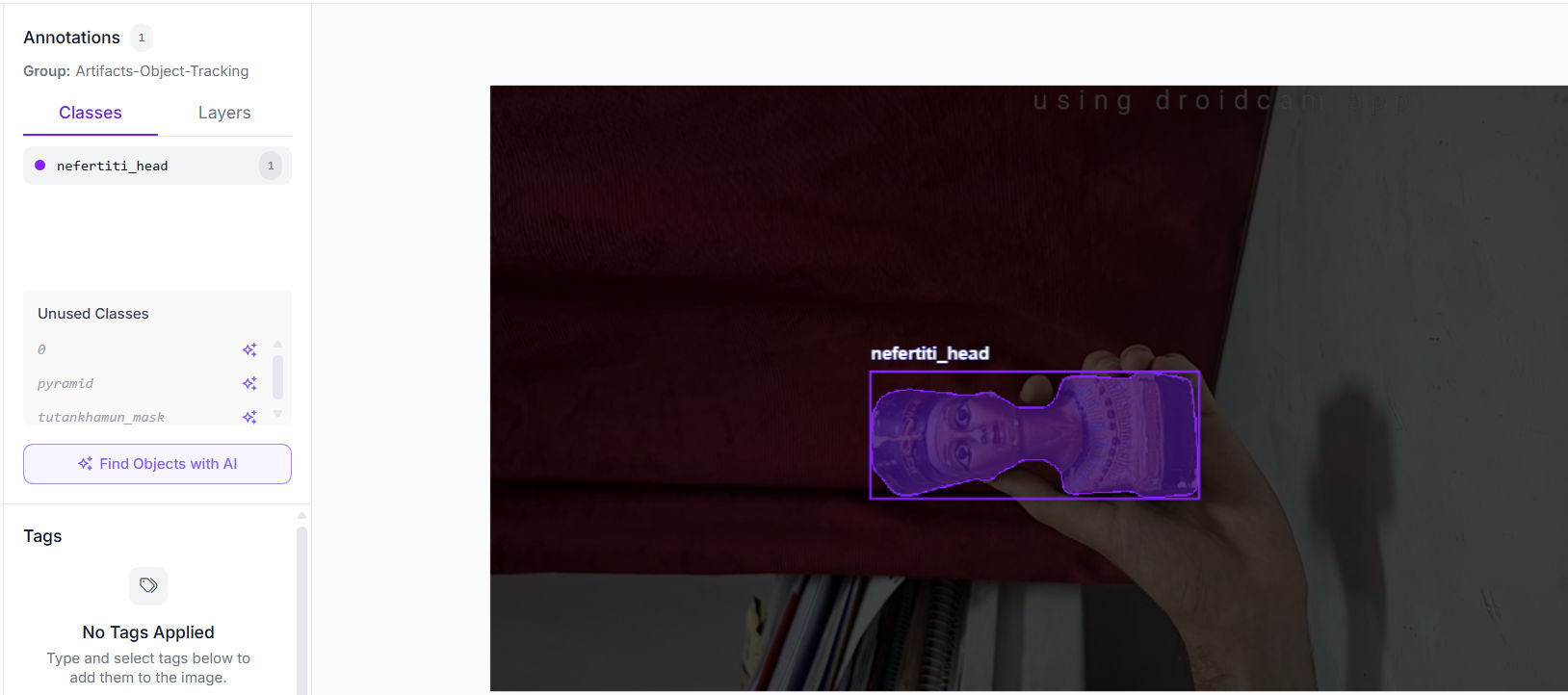 Object Detection for Artifacts feature 5 screenshot - AI/ML/Computer Vision project
