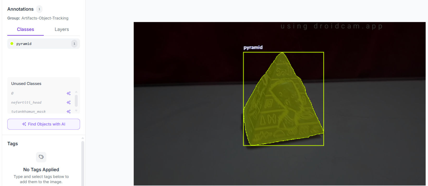 Object Detection for Artifacts feature 7 screenshot - AI/ML/Computer Vision project