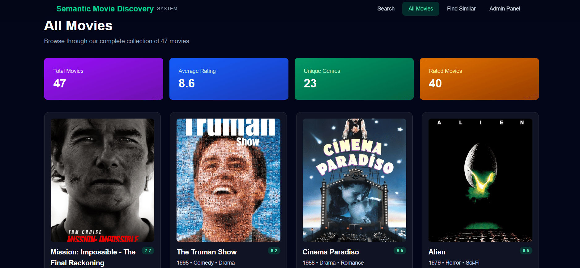 Semantic Movie Discovery System