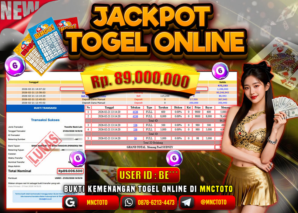 MNCTOTO JACKPOT TOGEL POOL SYDNEY Rp.89.000.000,- LUNAS